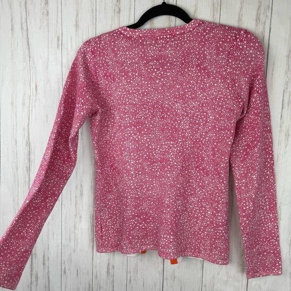 J. McLaughlin pink and white spotted cardigan sweater XS - Picture 6 of 6